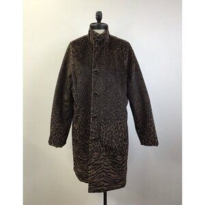 Woman’s Issac Mizarhi Live Leopard Print Soft Jacket Size 18w